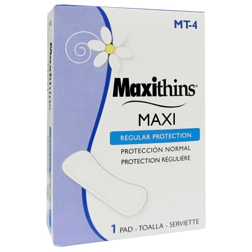 Maxithins Maxi Pad Vended Sanitary Napkins, #4 Box, White